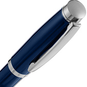 Ручка шариковая Letra Chrome, глянцевая, темно-синяя