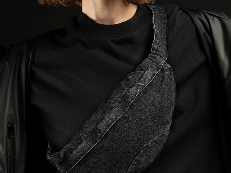 Поясная сумка W6, черная