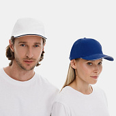 Бейсболка Long Beach, белая с темно-синим