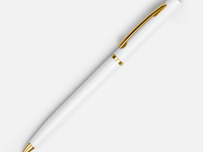 Ручка шариковая Euro Gold, белая