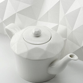 Чайник Diamante Bianco в подарочной коробке, белый