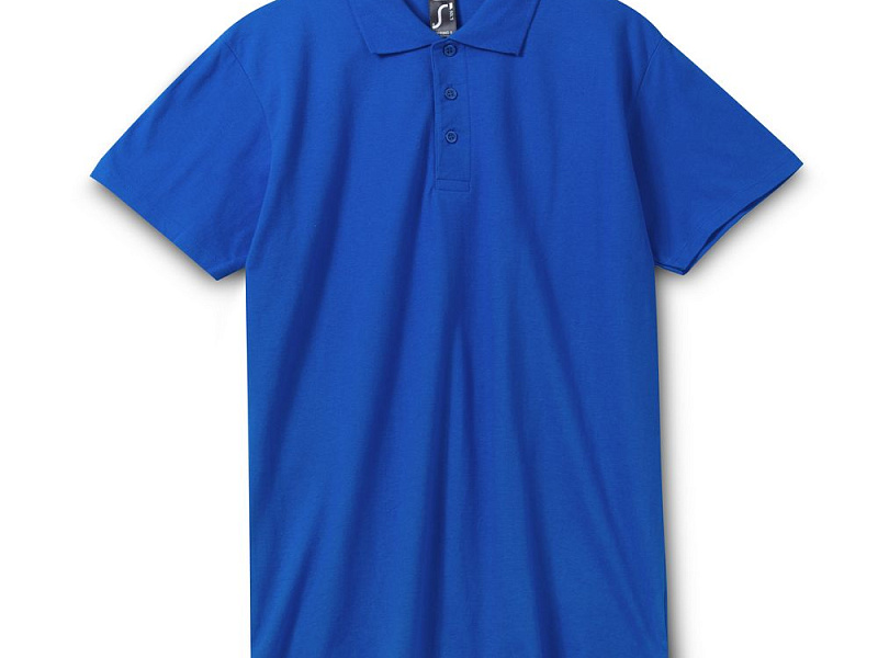 Рубашка поло мужская Spring 210, ярко-синяя (royal)