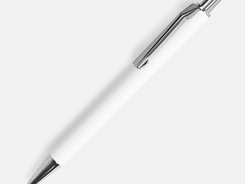 Ручка шариковая Lobby Soft Touch Chrome, белая