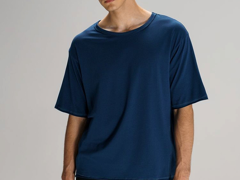 Футболка оверсайз унисекс Vozduh, темно-синяя