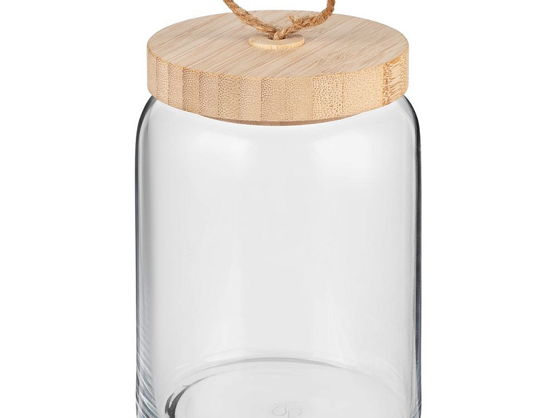 Банка с бамбуковой крышкой Woody M