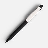 Ручка шариковая Prodir DS5 TRR-P Soft Touch, черная с белым
