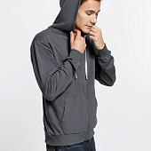 Толстовка на молнии с капюшоном Siverga, темно-серая (графит)