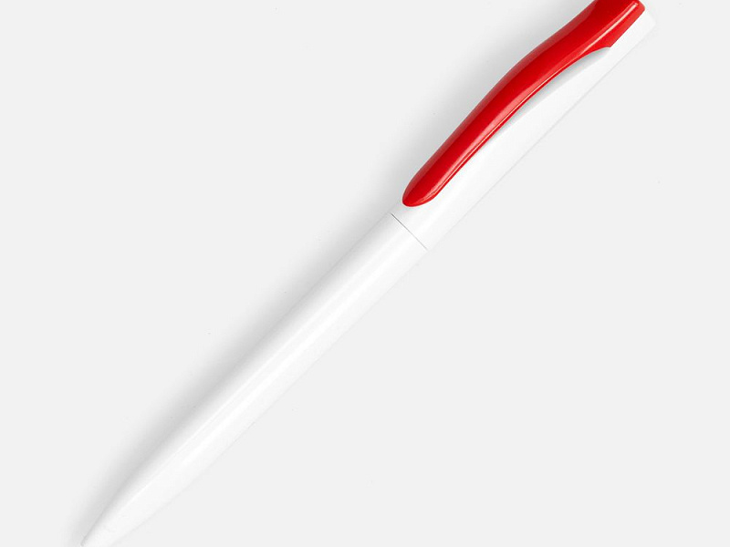 Ручка шариковая Pin, белая с красным