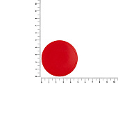 Лейбл из ПВХ Dzeta Round, L, красный