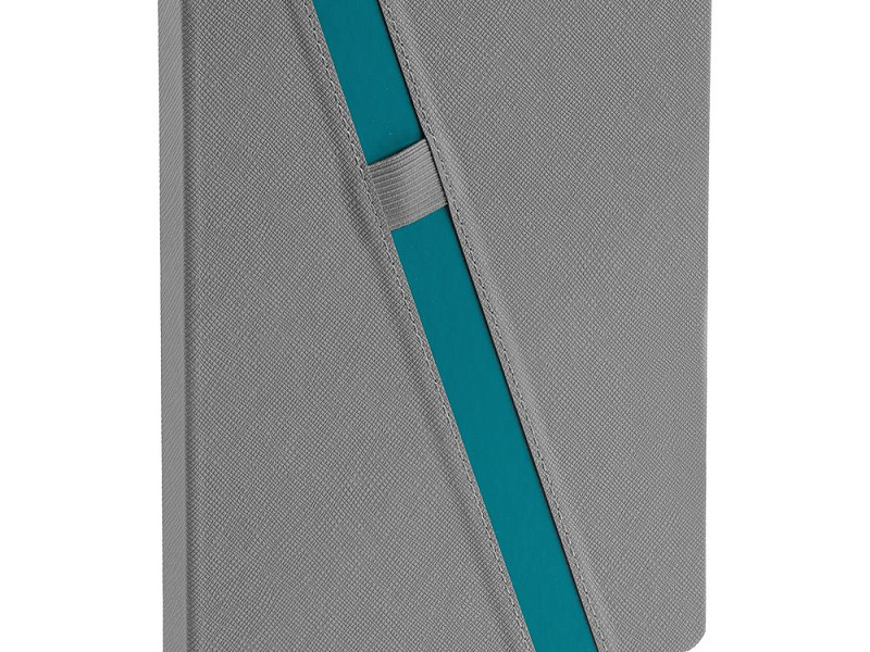 Ежедневник Rubikon на заказ, недатированный серо-бирюзовый