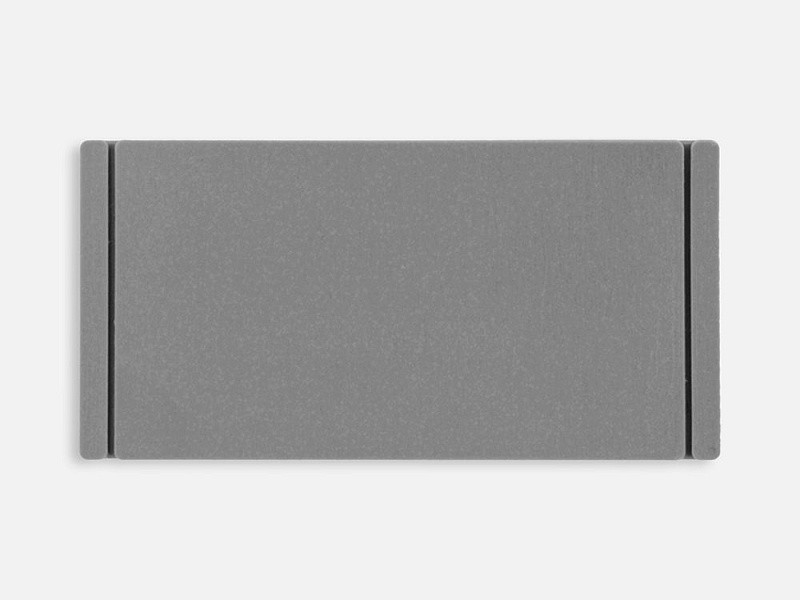 Лейбл из ПВХ Dzeta, XS, серый