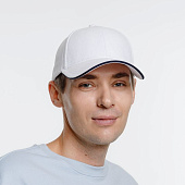 Бейсболка Spiker, белая с темно-синим