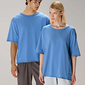 Футболка оверсайз унисекс Vozduh, синяя