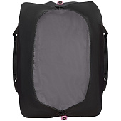 Сумка дорожная Compact Neon, черная с розовым