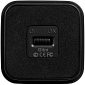 Беспроводная колонка с подсветкой гравировки Glim, черная