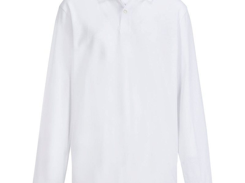 Рубашка поло унисекс с длинным рукавом Pacific LSL, белая