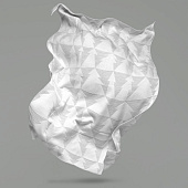 Плед «Танцующий лес», белый с серебристым