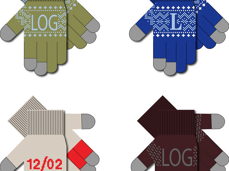 Сенсорные перчатки на заказ Guanti Tok, полушерсть