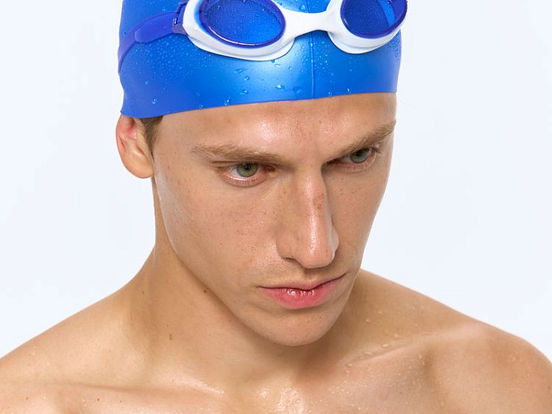 Шапочка для плавания Aquasana, синяя