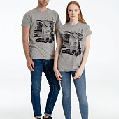 Футболка «Волка футболка», серый меланж