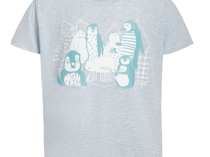 Футболка мужская приталенная Ping Win, голубой меланж