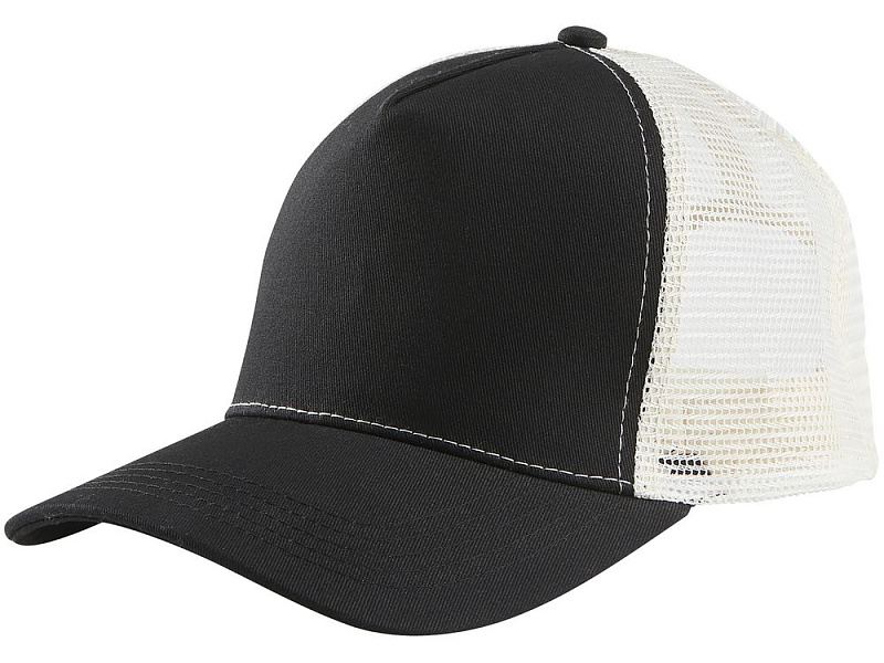 Бейсболка Blink, черная с молочно-белым