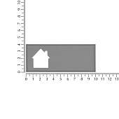 Лейбл из ПВХ с вырубкой «Дом», серый
