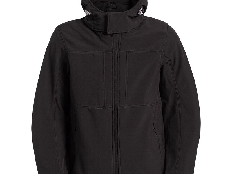 Куртка мужская Hooded Softshell черная