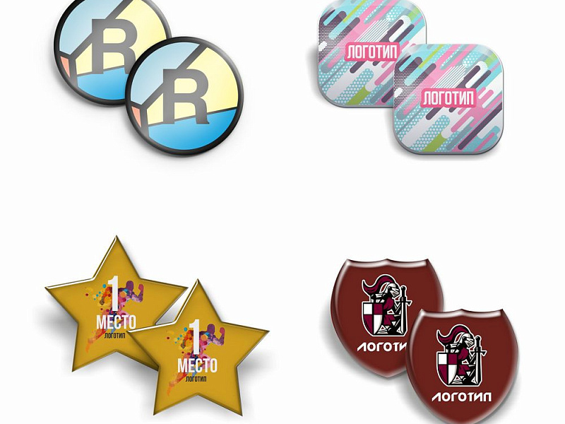 Значки с полимерным покрытием Bete на заказ
