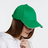 Бейсболка Spiker, зеленая с белым