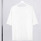 Футболка оверсайз унисекс Vozduh, молочно-белая