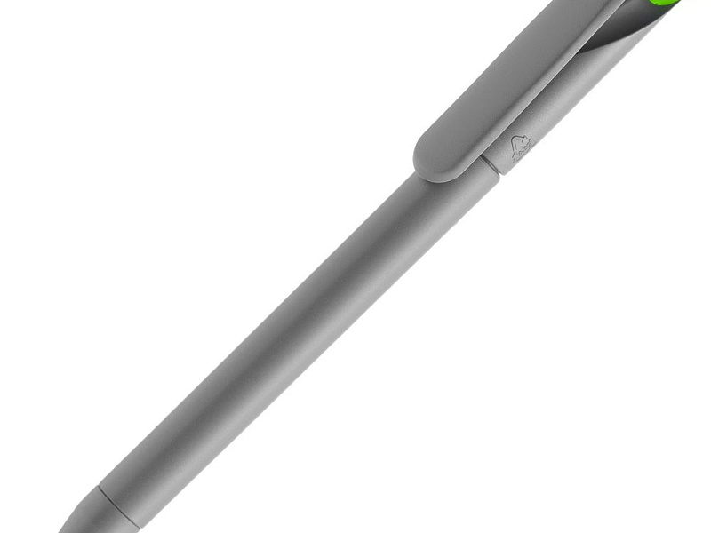 Ручка шариковая Prodir DS1 TMM Dot, серая с ярко-зеленым