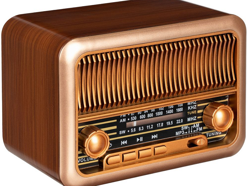 Bluetooth-колонка с радио Beatnik, коричневая