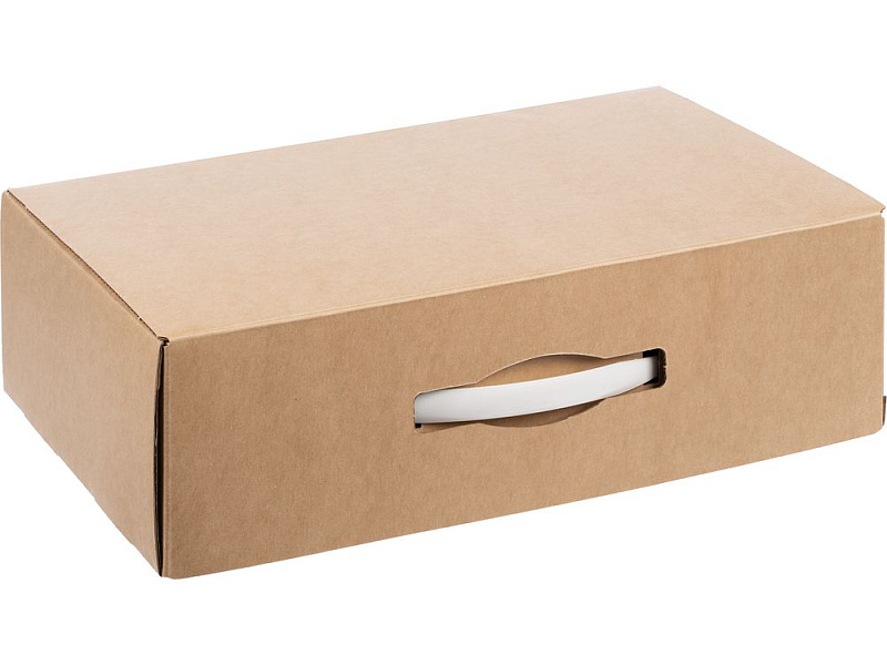 Коробка Matter Light, крафт с белой ручкой