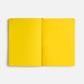 Ежедневник Doppio, недатированный, черный с желтым