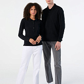 Рубашка поло мужская с длинным рукавом Winter II 210 серый меланж