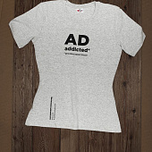 Футболка женская T-bolka Stretch Lady, серый меланж