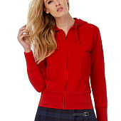 Толстовка женская Hooded Full Zip красная