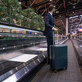 Чемодан Santiago M, темно-синий