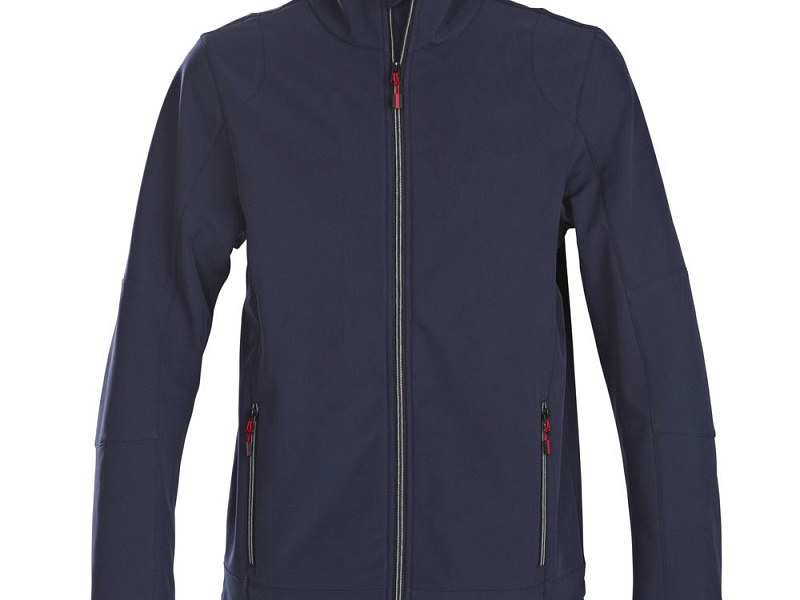 Куртка софтшелл мужская Trial, темно-синяя