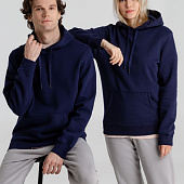 Толстовка с капюшоном унисекс King, темно-синяя