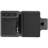 Органайзер с блокнотом и аккумулятором Oiro, черный