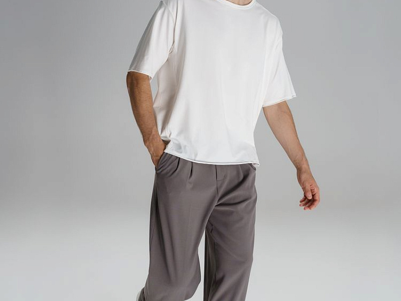 Футболка оверсайз унисекс Vozduh, молочно-белая