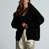 Толстовка унисекс оверсайз Zippy, черная