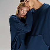 Свитшот оверсайз унисекс Vozduh, темно-синий