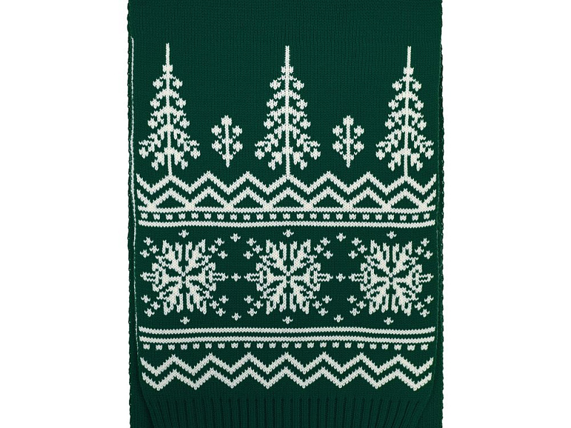 Шарф Elnik, зеленый с молочно-белым