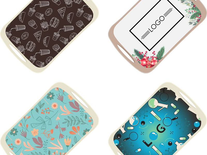 Поднос с печатью Bakke на заказ