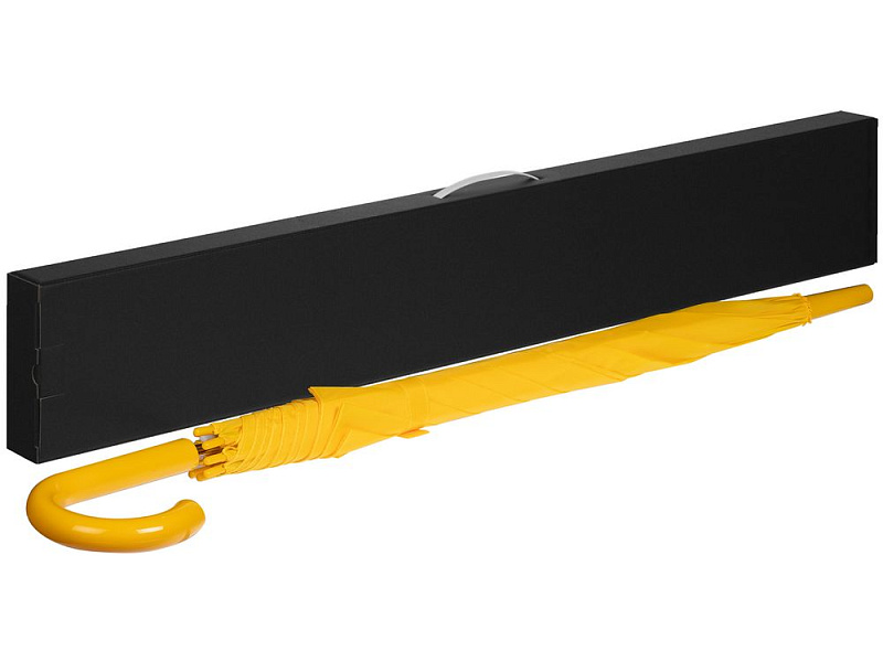 Коробка самосборная Rainmate для зонта-трости, черная, с белой ручкой