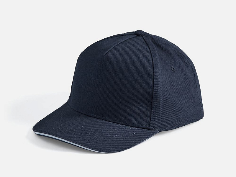 Бейсболка Long Beach, темно-синяя с белым