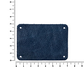 Лейбл кожаный Beta, XL, синий